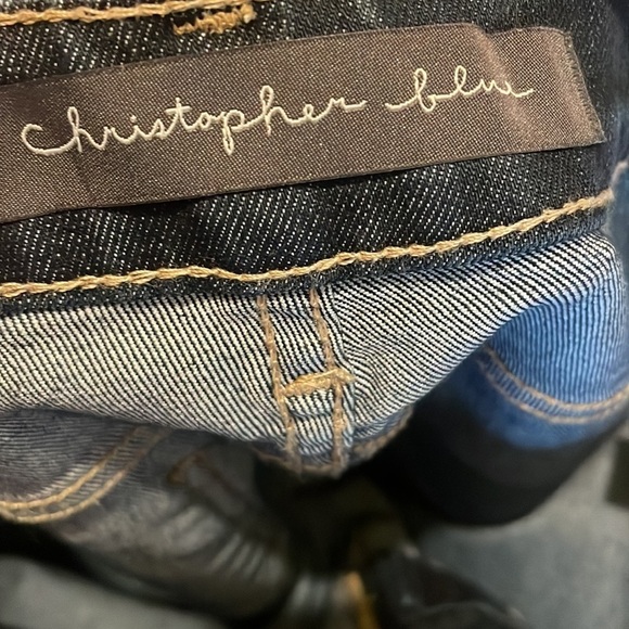 Christopher Blue Denim Jeans Metallic Stretchy material Size 8 - Picture 5 of 10